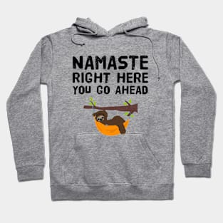 NAMASTE RIGHT HERE YOU GO AHEAD Hoodie